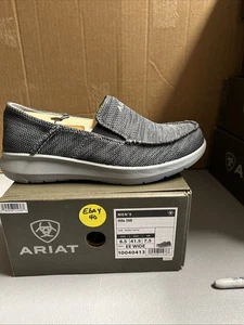 Ariat #40 Hilo 360 Herren Freizeit Slipper Schuhe Meliert Anthrazit Größe 8,5 EE - Bild 1 von 6