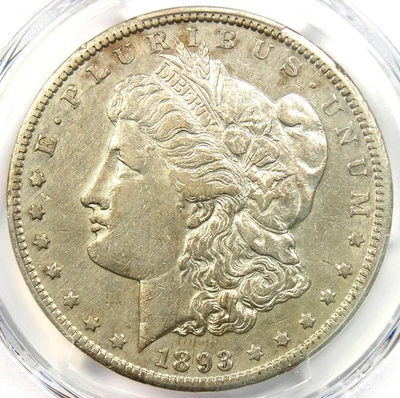 1893-CC Morgan Silver Dollar $1 Carson City Coin - Certified PCGS XF Detail (EF) - Image 1 of 4