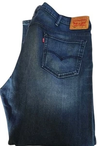 Pantalones de mezclilla para hombre Levis 569 holgados calce recto (modernos relajados) lavado oscuro usados en excelente estado - Imagen 1 de 10