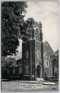 St Pauls Lutherische Kirche Nescopeck Pennsylvania Antik Vintage Postkarte UNP - Bild 1 von 2