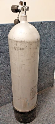 Scuba Tank High Pressure HP 120 cf Spun Steel 3500psi Asahi Japan DIN Valve - Image 1 of 4