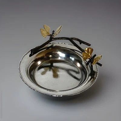 Michael Aram Butterfly Ginkgo Textured Stainless Steel Bronze Wine Coaster — 第 1/4 张图片