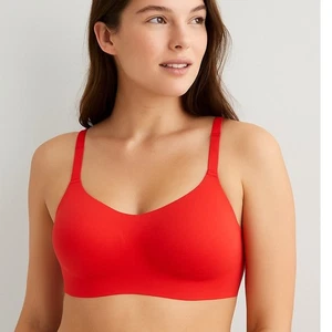 Smoothez by Aerie roter BH ohne Bügel groß nahtlos glättend Stretch Komfort - Bild 1 von 9
