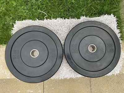  2 x 20kg Olympic Bumper Weight Plates - Image 1 of 3