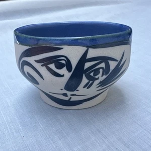 Vintage Alfonso Otero Regal Kunstkeramik Schale Tasse Picasso-Stil Kubist Modernist - Bild 1 von 8