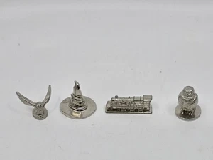 Harry Potter Scene Replacement Shiny Metal 4 Token Set Hedwig Snitch + - Picture 1 of 5