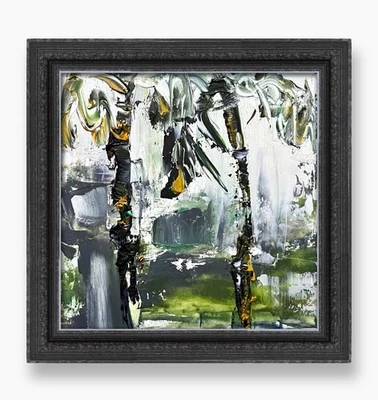 Australian Beach Palms Painting 6” — Textured Abstract Art for Stylish Interiors - image 1 of 4