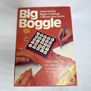 Vintage 1979 Big Boggle Parker Brothers Wortspiel komplett mit Timer sauber - Bild 1 von 10
