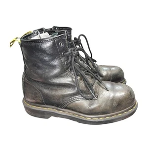 Dr. Martens Maple Zip Steel Toe DISTRESSED Boots Slip Resist size 6 - Picture 1 of 8