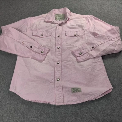 Jack South London Shirt Men Small Pink Western Snap Button Long Sleeve Casual - Image 1 of 4