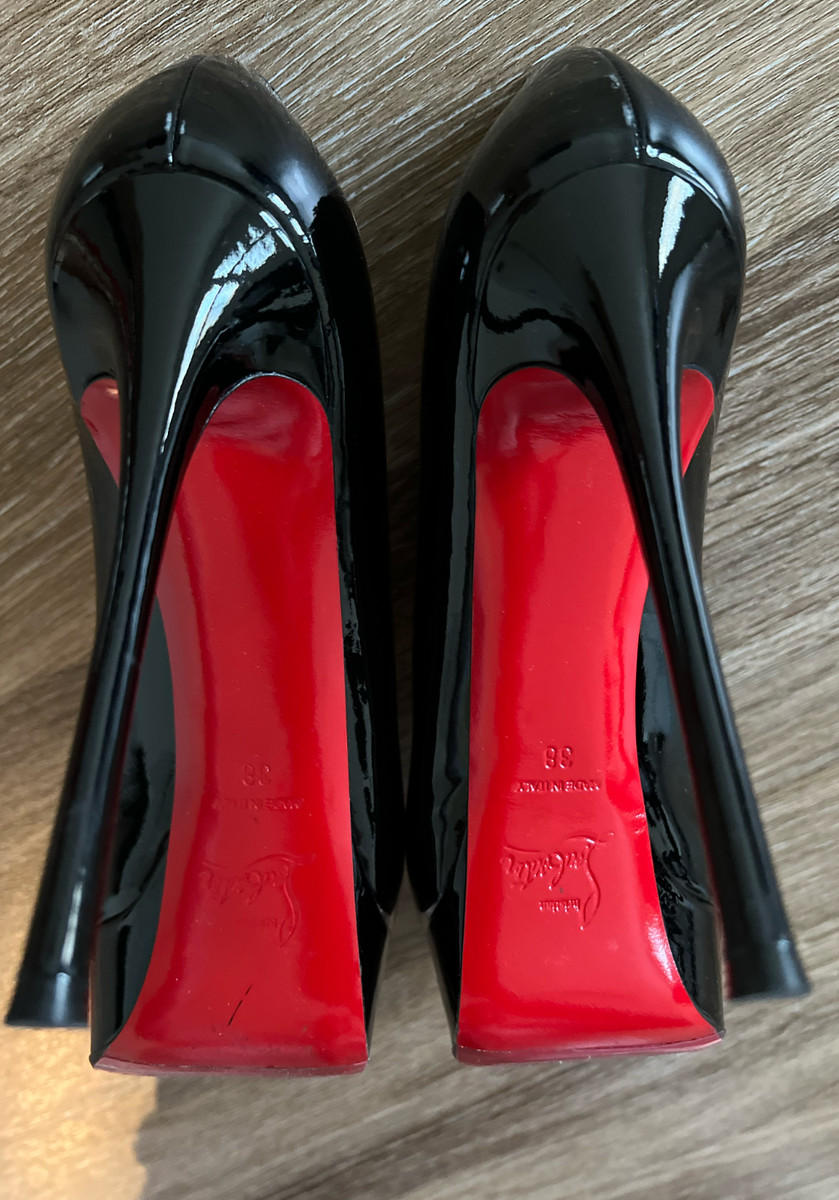 Patent Leather Christian Louboutin Lady Peep Heels for Women Patent Leather Christian Louboutin Lady Peep Heels for Women