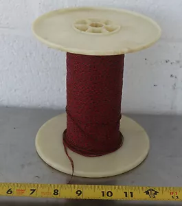 GUDEBROD BUTTWIND CUSTOM FISHING ROD WINDING WRAP RED & BLACK ENTIRE SPOOL #3 - Picture 1 of 2