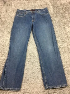 Perry Ellis America Straight Leg Jeans Mens Size 38x32 Blue Denim Cotton - Picture 1 of 13