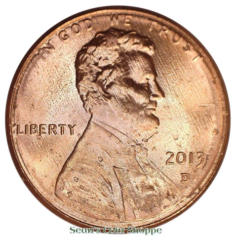 2013 D Lincoln Cent Penny 1C Brilliant Uncirculated BU Denver Free Shipping! Cover