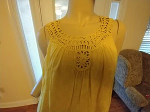 Nwt Milly Yellow Print Top Size 12 Pretty - Picture 1 of 6