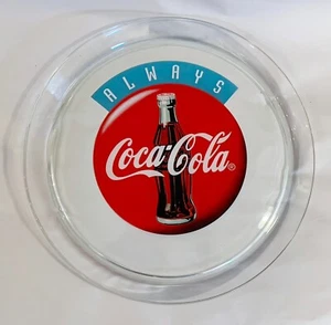 Always Coca Cola Glass Decorative Platter/Tray 13" inch diam Vintage Pre-owned - Picture 1 of 10