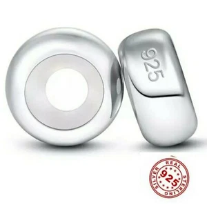 💖 TWO STOPPERS 925 Sterling Silver Charm Bead European fits Bracelet Stopper - Picture 1 of 4