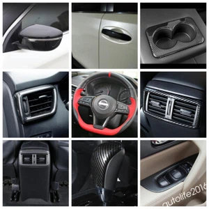 Borde de cubierta de aire acondicionado aspecto de fibra de carbono para Nissan X-trail T32/Rogue 2014-2020 ABS - Imagen 1 de 25