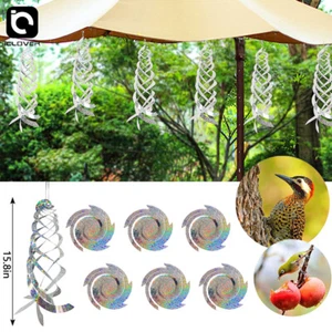 Bird Scare Deterrent Repellent Spiral Reflectors Hanging Keep Woodpecker Away - Picture 1 of 8
