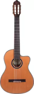GUITARE CLASSIQUE ELECTRO ACOUSTIQUE 4/4 CUTAWAY VALENCIA NATURELLE VC774TCE - Foto 1 di 9