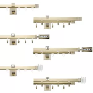 Gardinenstange Quadrat Innenlauf 20/20mm,1-läufig/2-läufig (Auflage für Träger) - Bild 1 von 13