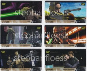 2009 Topps Star Wars The Clone Wars Widevision Animation Clear Cel You Pick - Picture 1 of 10