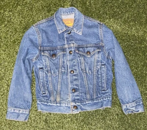 Levi Strauss Vintage Blue Jean Jacket Childrens Size 10 Back To School Cool - Picture 1 of 13
