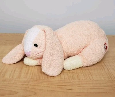 Ty Baby Honey Bunny Melocotón Peluche Conejo Sonajero Arco Ojos Cosidos Lovey 2000 Foto 1 de 4