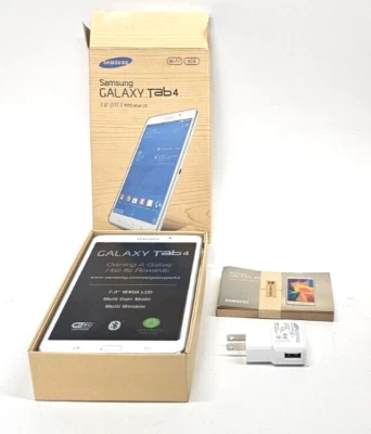 Open Box Samsung Galaxy Tab 4 8GB Wi-Fi + 3G  7 inch White - Image 1 of 4