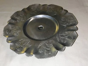 DE COLECCIÓN MEDIADOS DE SIGLO APERITIVO PEREZOSO SUSAN ALUMINIO BANDEJA PARA SERVIR DISEÑO FLORAL - Imagen 1 de 5