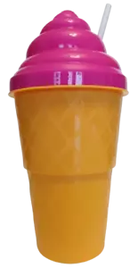 ICE CREAM CONE SIPPY CUP TUMBLER w/ STRAW; Brand New 49 oz - Picture 1 of 3
