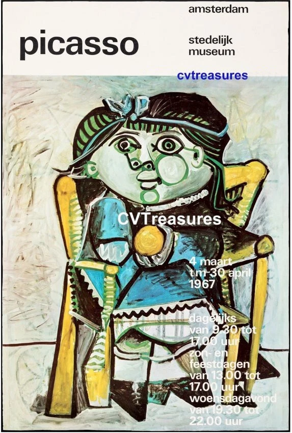 PABLO PICASSO AT THE STEDELIJK 博物馆展览海报 1967 — 第 1/1 张图片