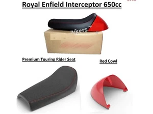 Fits Royal Enfield Interceptor 650 Touring Single Rider Seat With Cowl Red - Picture 1 of 6