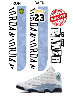 JORDAN 13 BLUE GREY SOCKS - Image 1 of 2