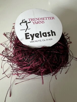 Trendsetter Yarns - Eyelash Color 68 Maroon/Black NEW - Image 1 of 4