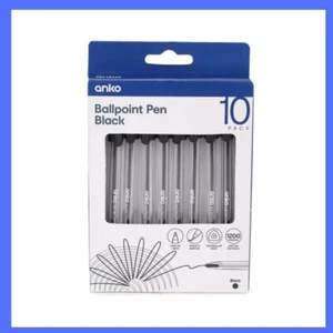 10 Pack Ballpoint Pens Black / Blue Pens 1mm Tip School & Office Stationery Bulk - Picture 1 of 3