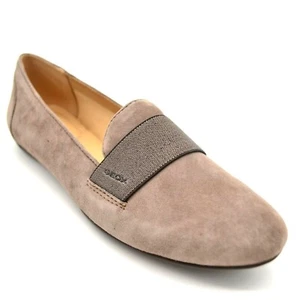 Geox Respira Womens Charlene Slip On Loafer Sz 6M Dove Grey Suede Cushion NEW - Picture 1 of 6