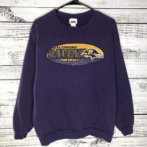 Vintage Y2K Baltimore Ravens Crewneck Sweatshirt Purple Graphic Men’s Medium 90s