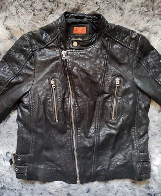 SUPERDRY Motorcycle Standard LEATHER JACKET British Design SPIRIT OF JAPAN - Image 1 of 4
