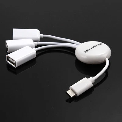 USB 3.1 Type C Male to 3 USB 2.0 Female Adapter Cable Converter HUB For 12" Mac - Image 1 of 4