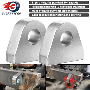 2Pcs Weld on Shackle Clevis Mount 1" Thick For Vehicle Hydraulic Trailer Tractor - Picture 1 of 7