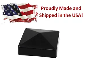 Fence Post Pvc or Vinyl Cap Plastic Black True 4" x 4" Pyramid 4x4 100 MM - Picture 1 of 69