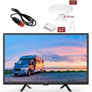 PACK STRONG TV LED 24" 60cm Téléviseur HD 12V CAMPING CAR BATEAU + TONNA Antenne