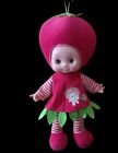 Strawberry shortcake rubber face sleepy eye, talk & sing plush doll 17" battery