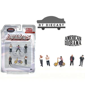 AMERICAN DIORAMA 1/64 DIECAST FIGURES SET LOWRIDERS LOW RIDERS 5 AD-2427 - Picture 1 of 1