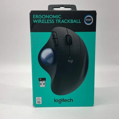 New Logitech Ergonomic Wireless Trackball Mouse 910-006610 - Image 1 of 4