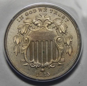 1875 OLD PCGS HOLDER PR65 SHIELD NICKEL - Picture 1 of 4