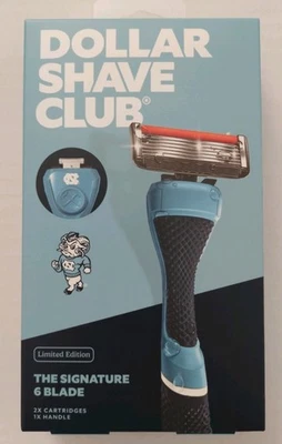 UNC Tarheels Dollar Shave Club Juego de inicio de 6 hojas 1 mango, 2 recambios de 6 hojas Foto 1 de 3