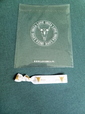 *neu* Love Ibiza Armband weiß Gold Haargummi elastisch Blogger Festival - Bild 1 von 4