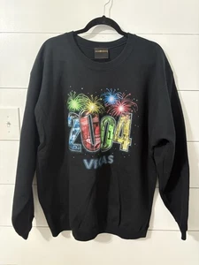 Vintage MGM Mirage Sweatshirt Herren XL schwarz 2004 Las Vegas Fireworks 00s - Bild 1 von 5